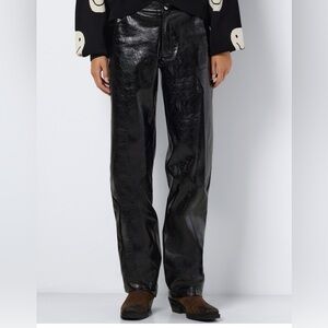 NOISY MAY Kane Evy Womens Faux Leather Pants NWT Size Large MSRP $75